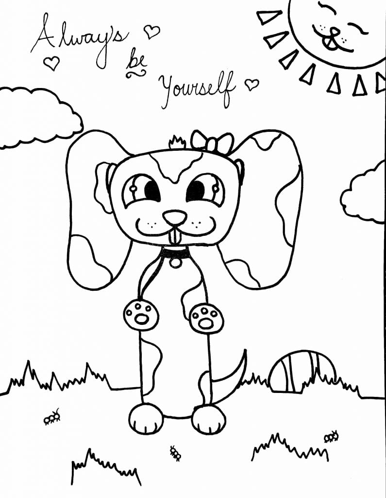 Puppy Coloring Page - Always Be Yourself