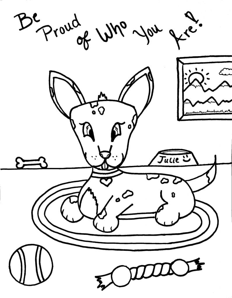 Puppy Coloring Page - Be Proud Of Who You Are