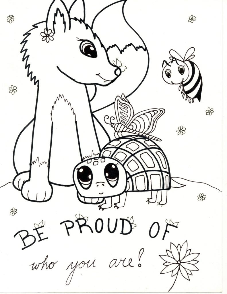 Spring Coloring Page - Be Proud
