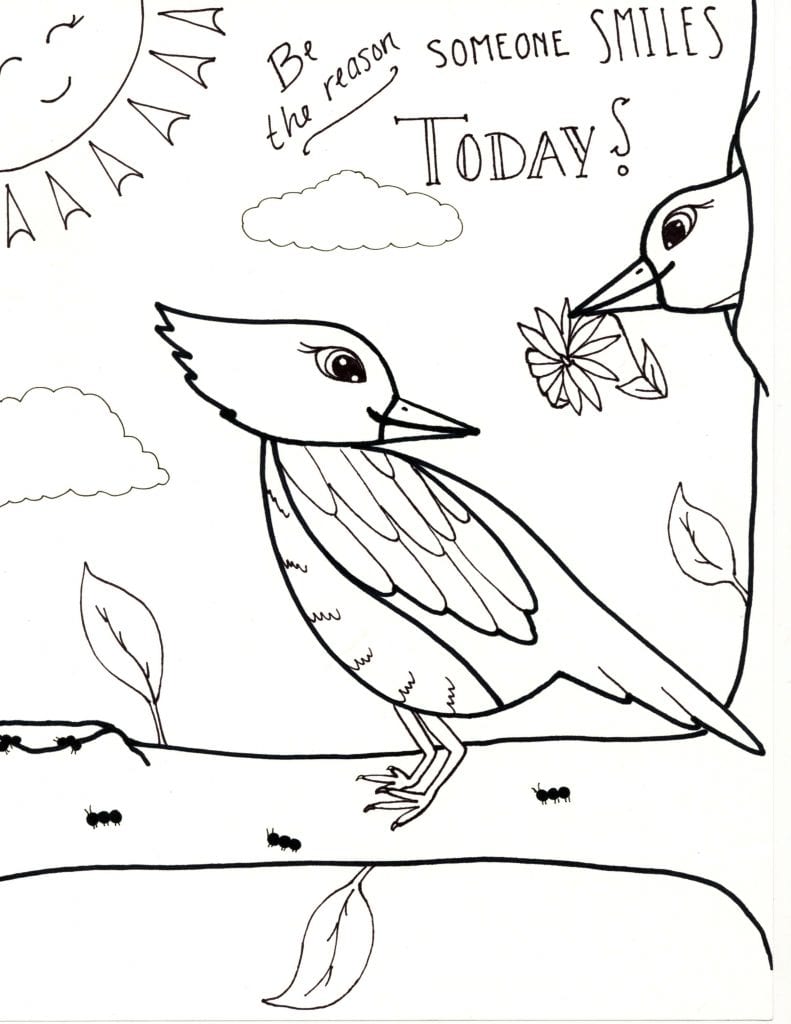 Spring Coloring Page - Be The Reason